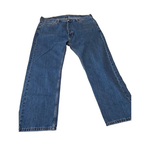Levis 505 Mens Straight Leg Jeans W42 L30 Medium Wash Denim - Picture 1 of 4